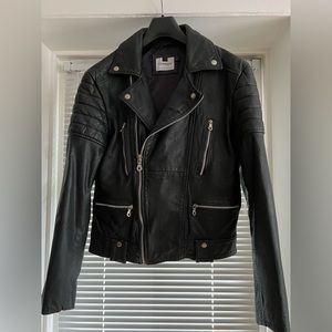 New Topman leather biker jacket. Size M